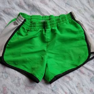 Neon green sport shorts